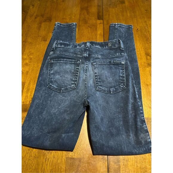 Seven7 Jeans Women's 24” Blue High Rise Slim Straight Stretch Denim Pants - Picture 3 of 9